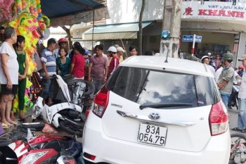Vụ ô tô “ủi” 7 xe máy: Người lái xe là Thượng úy công an