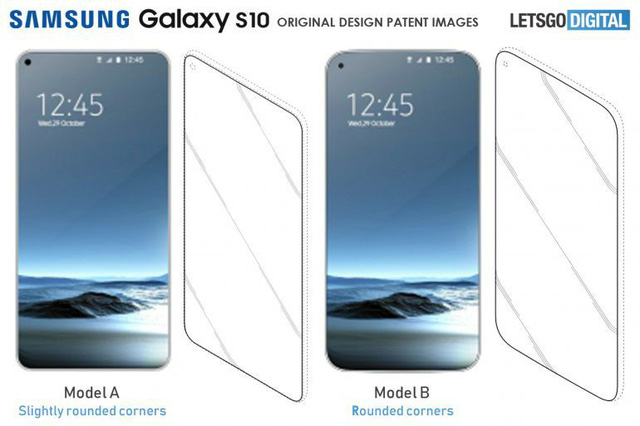 Lộ kiểu thiết kế hoàn toàn không viền màn hình của Galaxy S10