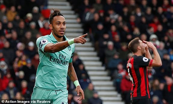 bournemouth 1 2 arsenal niem vui tro lai voi phao thu