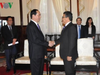 Chủ tịch nước Trần Đại Quang tiếp Đại sứ Palestine tại Việt Nam