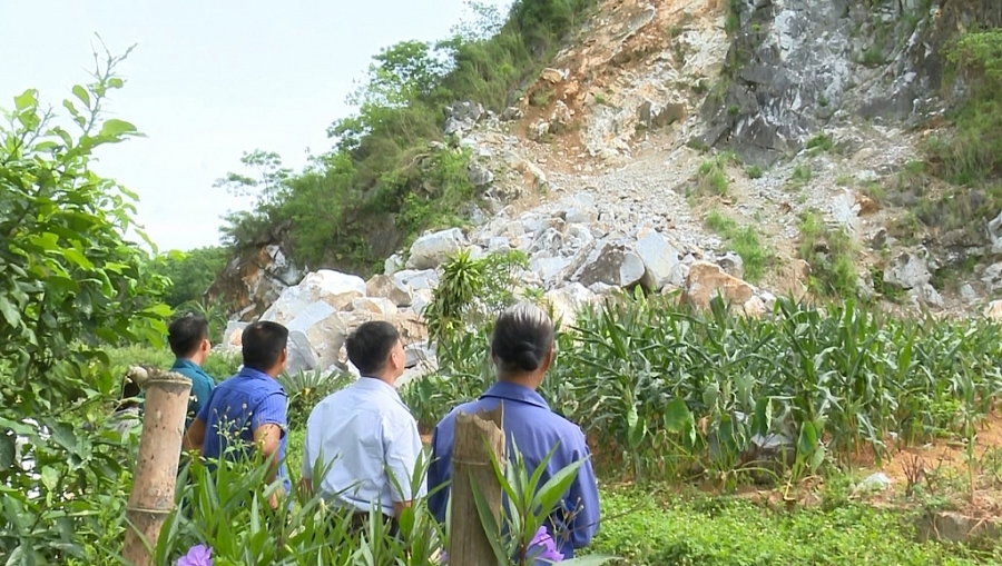 Định Hóa: Cần khẩn trương khắc phục hậu quả sạt lở núi đá Nà Khao