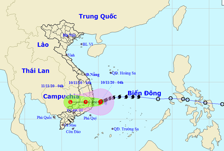 Bão số 12 đổ bộ vào các tỉnh Bình Định đến Ninh Thuận gây mưa to, gió lớn