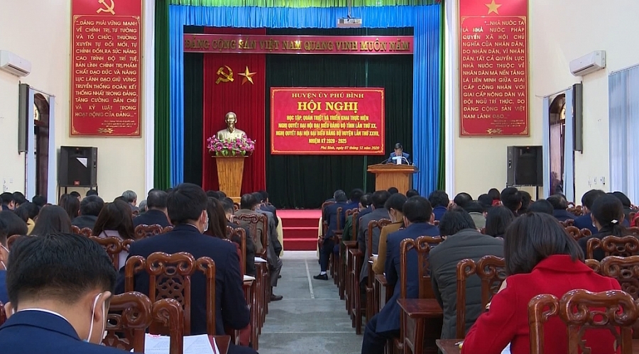 Phú Bình: Học tập quán triệt và triển khai thực hiện Nghị quyết Đại hội Đảng bộ tỉnh và huyện
