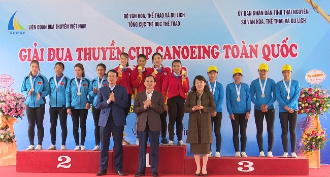 Giải Đua thuyền Cup Canoeing toàn quốc 2020: Thái Nguyên xếp thứ 2 toàn đoàn