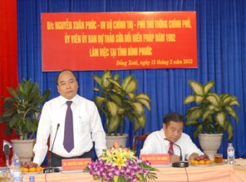 Kiểm tra việc lấy ý kiến nhân dân vào Dự thảo sửa đổi Hiến pháp tại Bình Phước