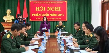Đảng ủy Quân sự TP. Thái Nguyên họp phiên cuối năm 2017