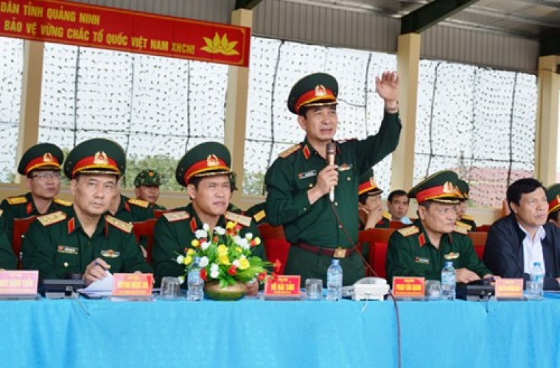 Thượng tướng Phan Văn Giang, kiểm tra công tác chuẩn bị diễn tập tại Quảng Ninh