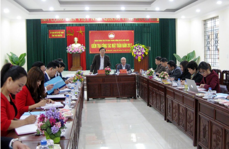 Trung ương MTTQ Việt Nam làm việc với MTTQ tỉnh Thái Nguyên