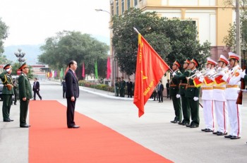 Chủ tịch nước Trần Đại Quang thăm và làm việc tại Bộ Tư lệnh Quân khu I
