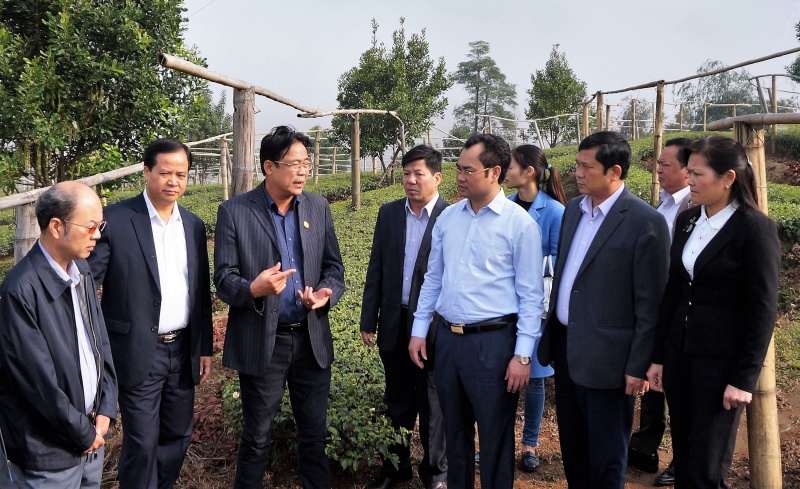 Đoàn công tác của tỉnh Thái  Nguyên làm việc với tỉnh Lai Châu về ứng dụng Khoa  học công nghệ trong nông nghiệp gắn với phát triển du lịch