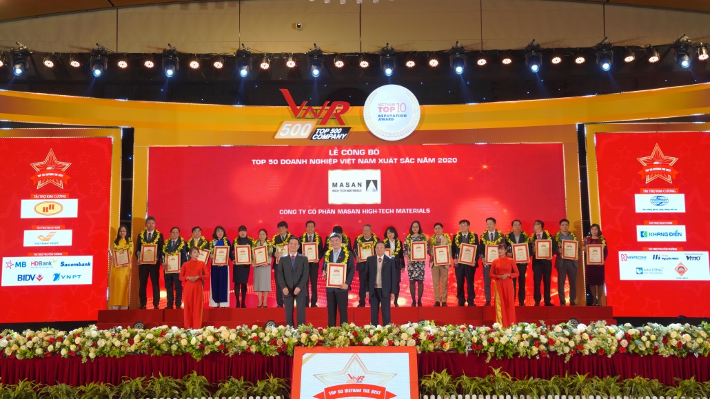 Masan High-Tech Materials được vinh danh top 50 doanh nghiệp Việt Nam xuất sắc năm 2020