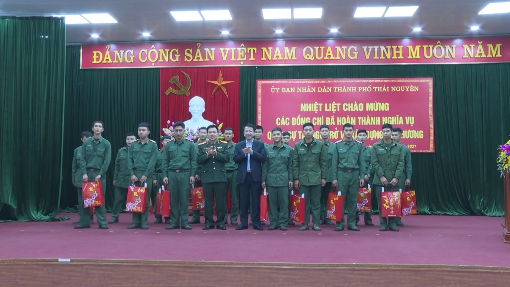 Thái Nguyên đón thanh niên hoàn thành nghĩa vụ quân sự năm 2019