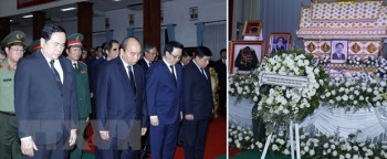 Thủ tướng dự Quốc tang nguyên Thủ tướng Chính phủ Lào