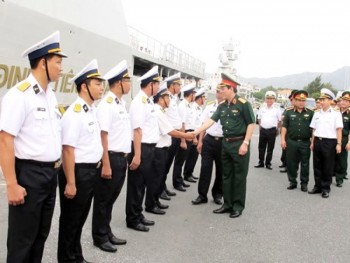 Thượng tướng Lương Cường kiểm tra tại Bộ Tư lệnh Vùng 4 (Quân chủng Hải quân)
