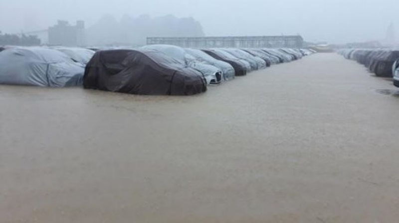 Hyundai Thành Công nói gì về việc lô xe bị ngập nước?
