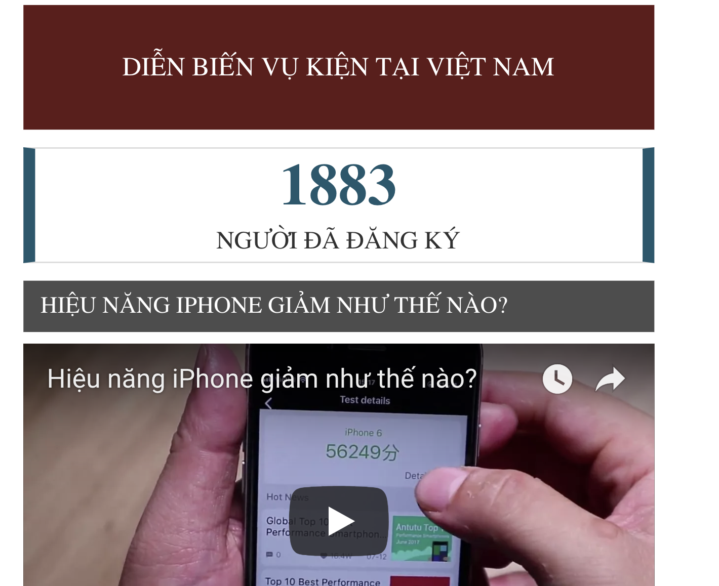 Hơn 1.800 người Việt khởi kiện Apple đòi có trách nhiệm với iPhone cũ