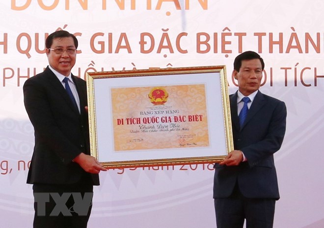 Đà Nẵng đón nhận bằng di tích quốc gia đặc biệt Thành Điện Hải