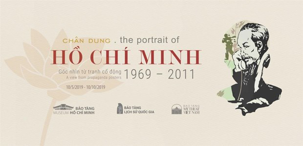 Trưng bày 60 tác phẩm tranh cổ động về chân dung Chủ tịch Hồ Chí Minh