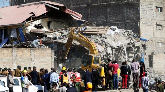 Sập chung cư 7 tầng ở thủ đô của Kenya làm hơn 120 người mất tích