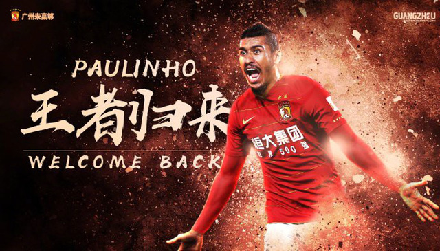 Rời khỏi Barcelona, Paulinho trở lại Trung Quốc thi đấu