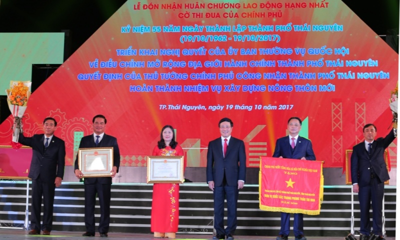 TP Thái Nguyên: Đón nhận Huân chương Lao động hạng Nhất, Kỷ niệm 55 năm Ngày thành lập