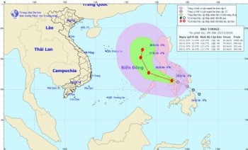 Áp thấp nhiệt đới ở gần biển Đông đã mạnh lên thành bão Tokage
