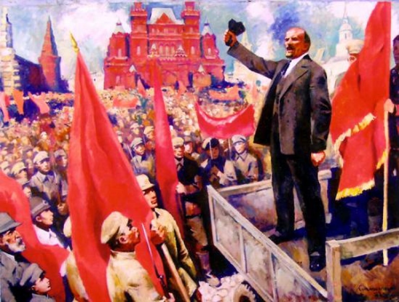 Mít tinh, tuần hành kỷ niệm 100 năm Cách mạng Tháng Mười vĩ đại tại Moscow
