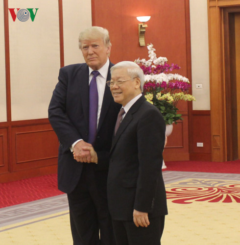 tong bi thu nguyen phu trong tiep tong thong hoa ky donald trump