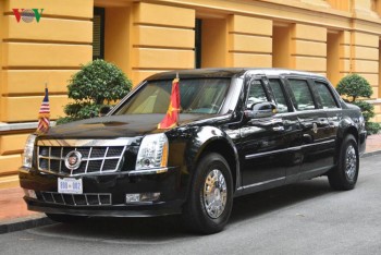 Cận cảnh “quái thú” Cadillac One của Tổng thống Donald Trump ở Hà Nội