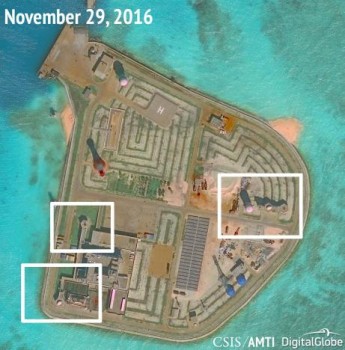 Trung Quốc bị "tố" lắp hệ thống vũ khí trên 7 đảo nhân tạo phi pháp ở Trường Sa