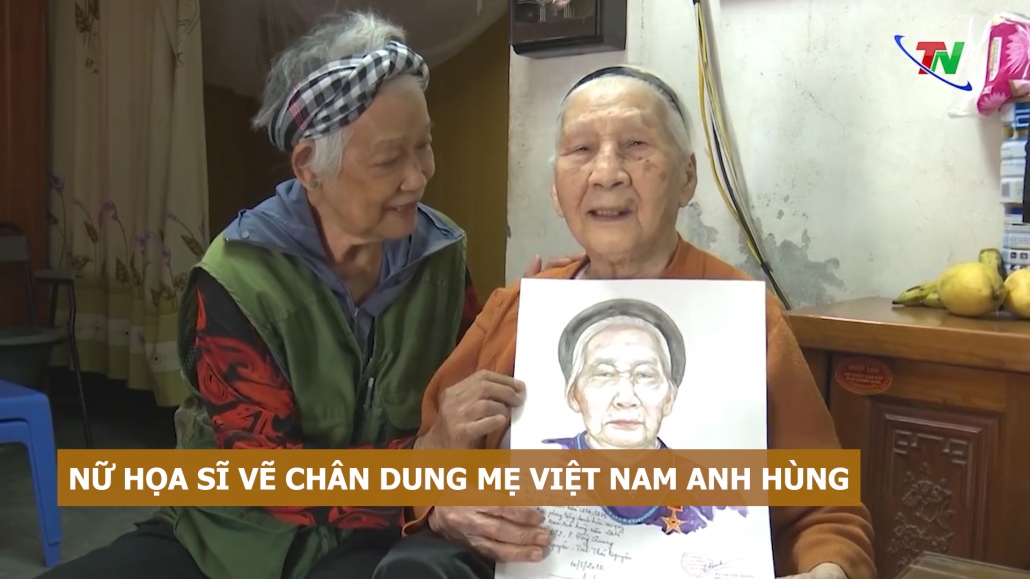 Nữ họa sĩ vẽ chân dung Mẹ Việt Nam anh hùng
