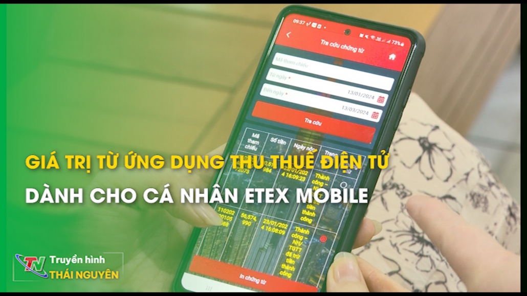 Giá trị từ ứng dụng thu thuế điện tử dành cho cá nhân Etex Mobile