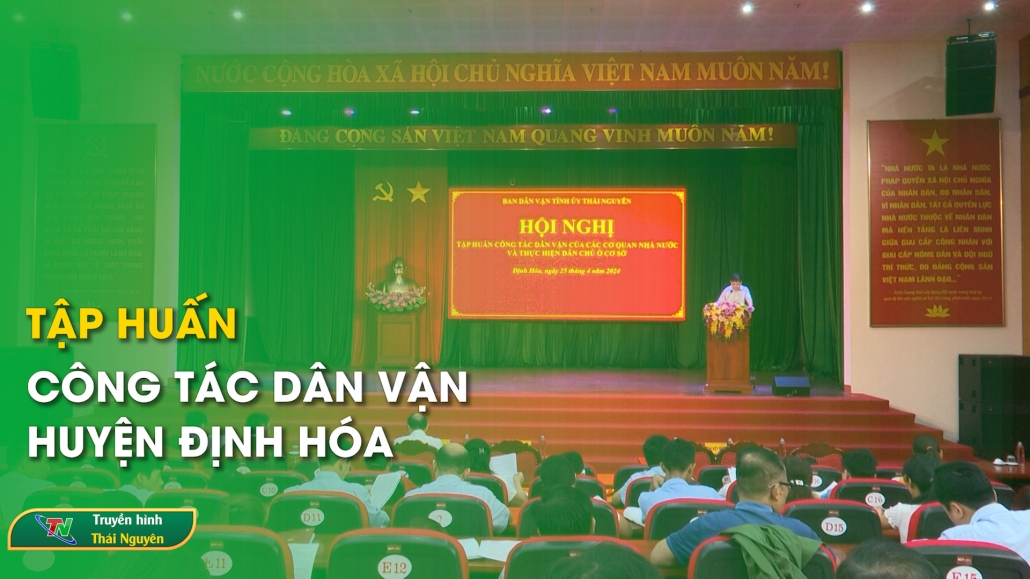 Tập huấn công tác dân vận huyện Định Hóa