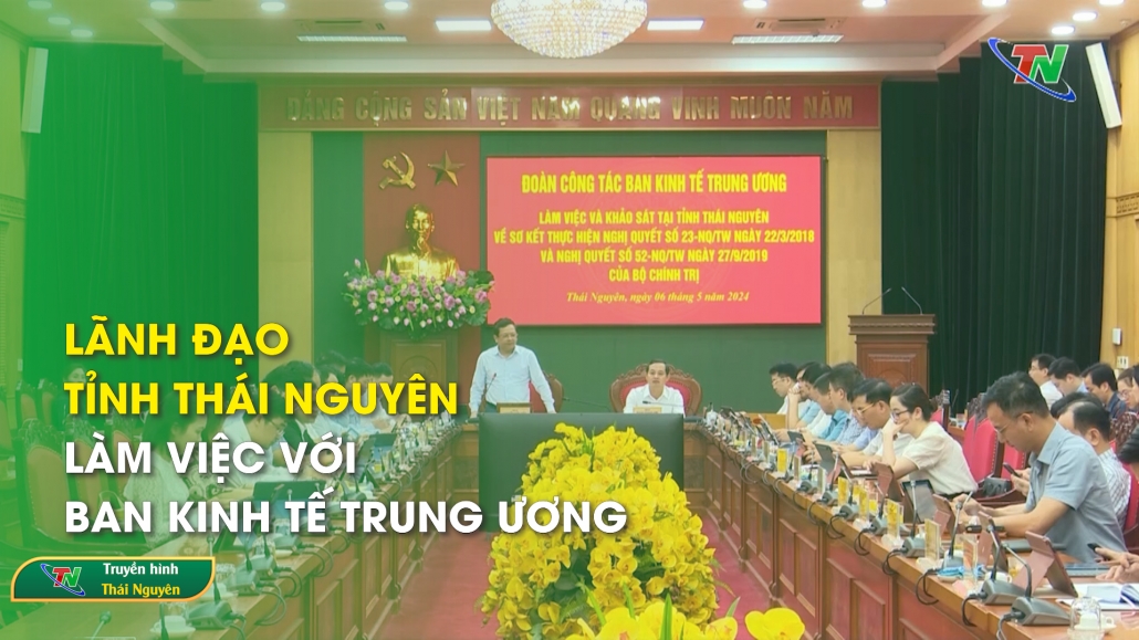 Lãnh đạo tỉnh Thái Nguyên làm việc với Ban Kinh tế Trung ương