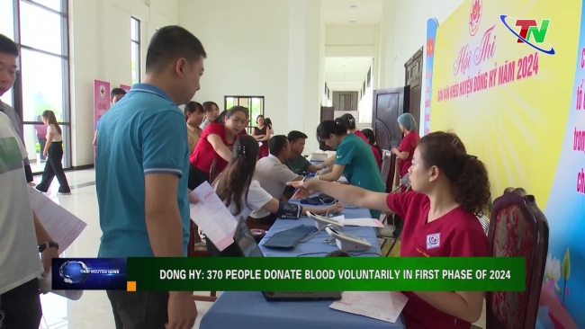 Dong Hy: 370 people donate blood voluntarily in first phase of 2024