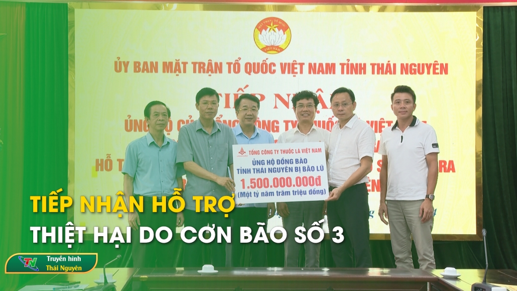 Tiếp nhận hỗ trợ thiệt hại do cơn bão số 3