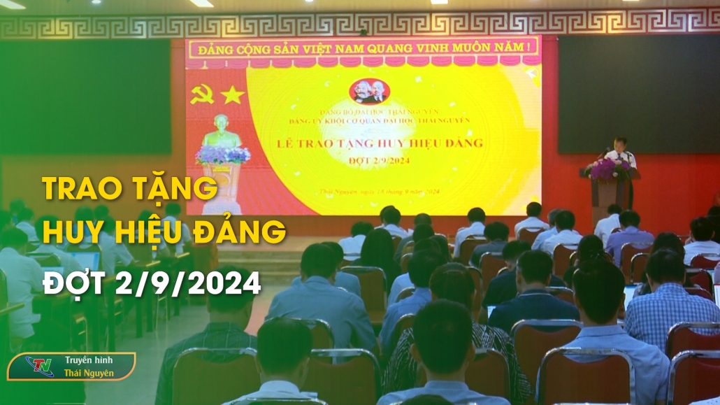 Trao tặng huy hiệu Đảng đợt 2/9/2024