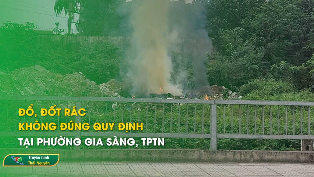 Đổ, đốt rác không đúng quy định tại phường Gia Sàng, TPTN