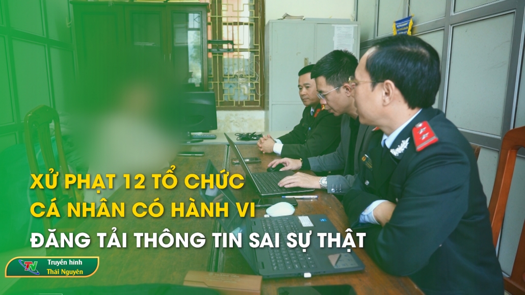 Xử phạt 12 tổ chức, cá nhân có hành vi đăng tải thông tin sai sự thật